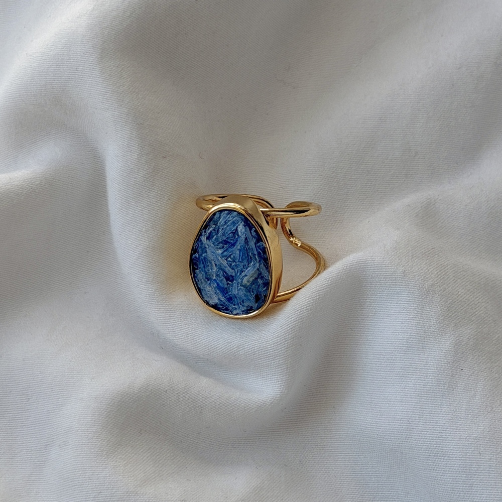 Circle of Fragments Ring - 18k Gold Plated - Kyanite